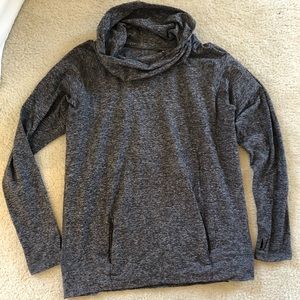 Lululemon Cowl Neck Heathered Gray Pullover